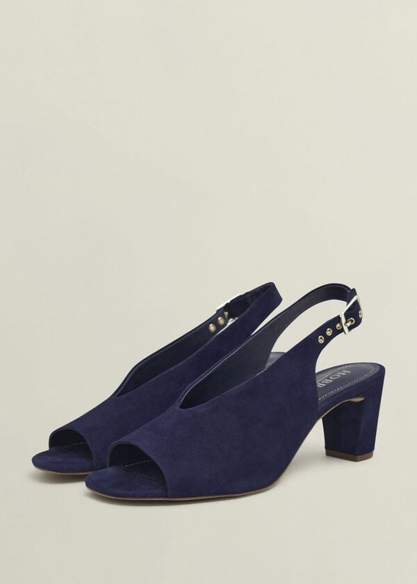 Hobbs Kali Suede Sandals Midnight Navy