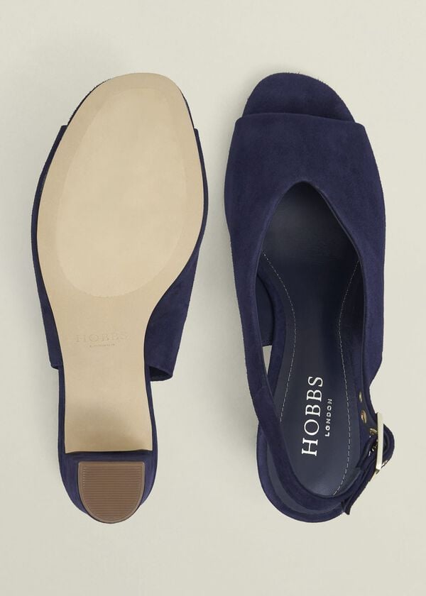Hobbs Kali Suede Sandals Midnight Navy