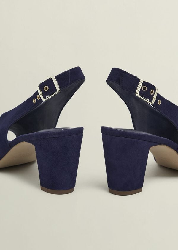 Hobbs Kali Suede Sandals Midnight Navy
