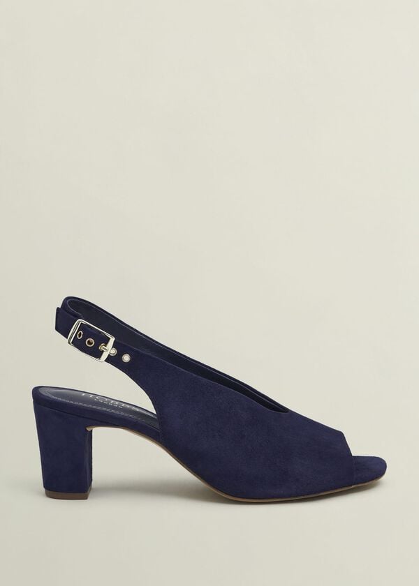 hobbs Kali Suede Sandals Midnight Navy