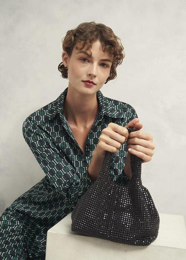 Hobbs Kamala Jewelled Bag Black