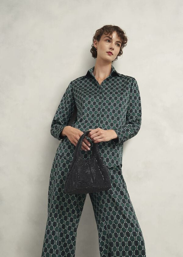 Hobbs Kamala Jewelled Bag Black