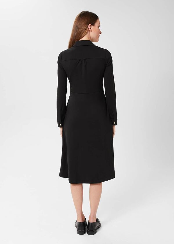 Hobbs Karina Belted Jersey Dress Black
