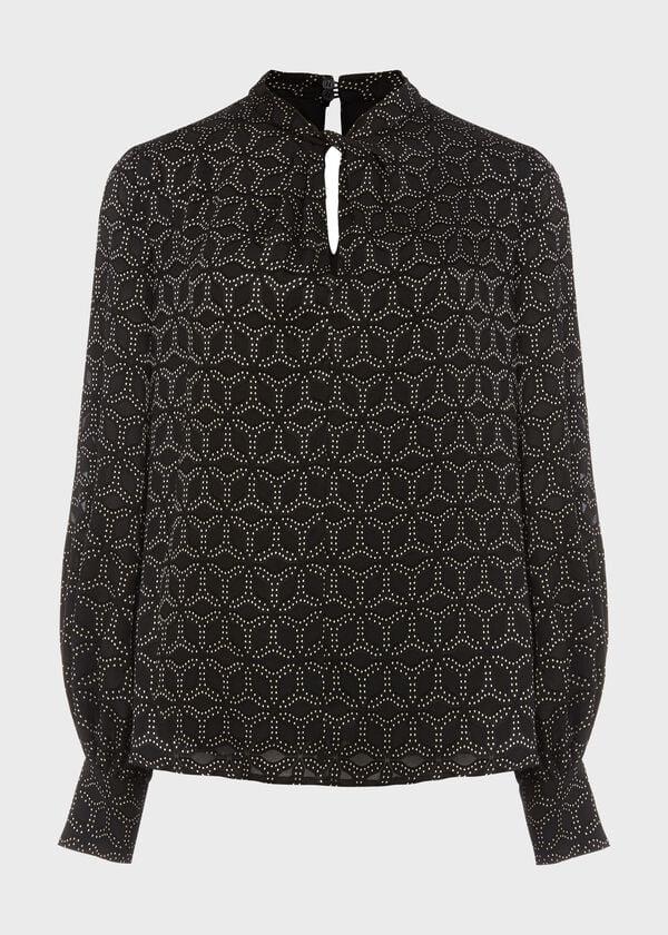 Hobbs Karina Blouse Black Gold