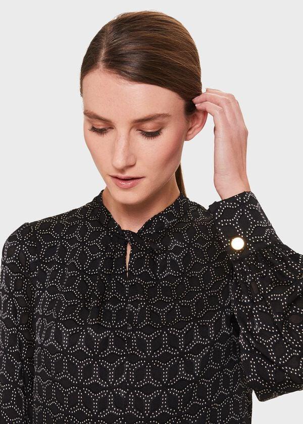 Hobbs Karina Blouse Black Gold
