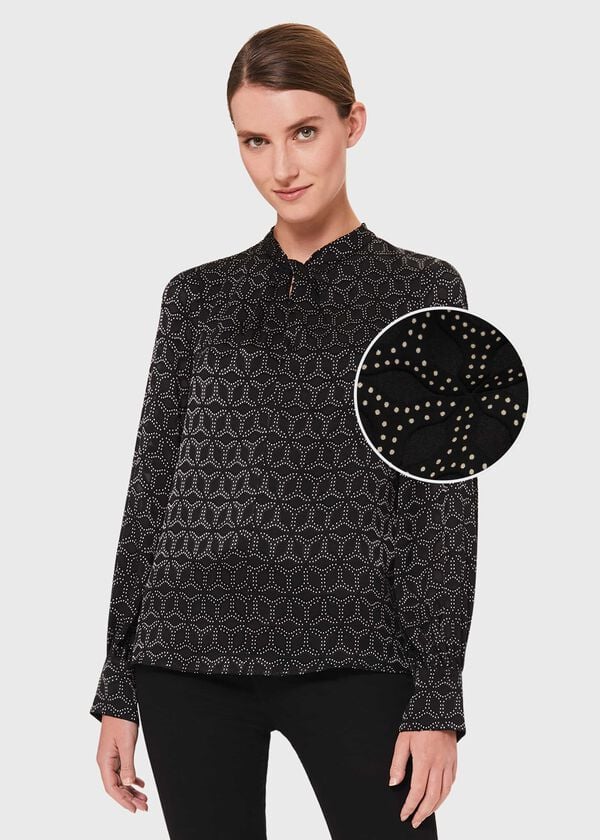hobbs Karina Blouse Black Gold