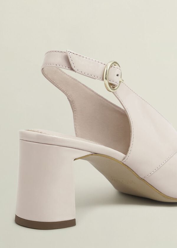 Hobbs Karina Leather Sandals Pale Pink