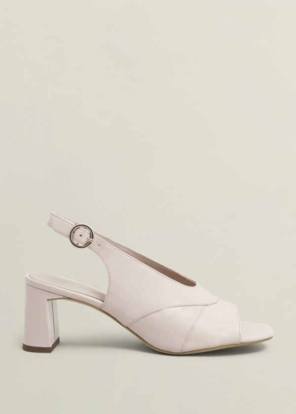 hobbs Karina Leather Sandals Pale Pink