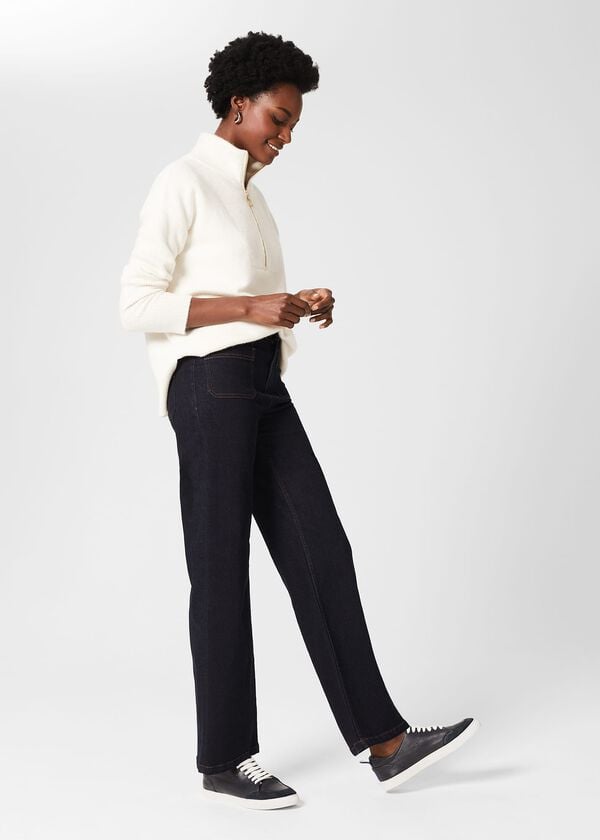 Hobbs Karis Wide Leg Jeans Indigo