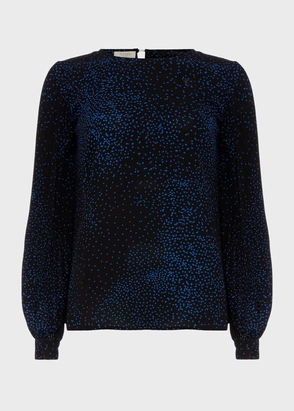 Hobbs Karissa Blouse Electrc Blu Blk