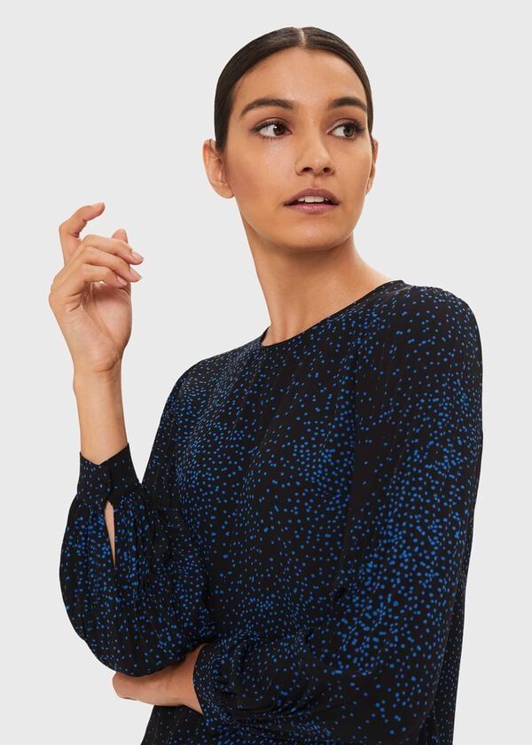 Hobbs Karissa Blouse Electrc Blu Blk