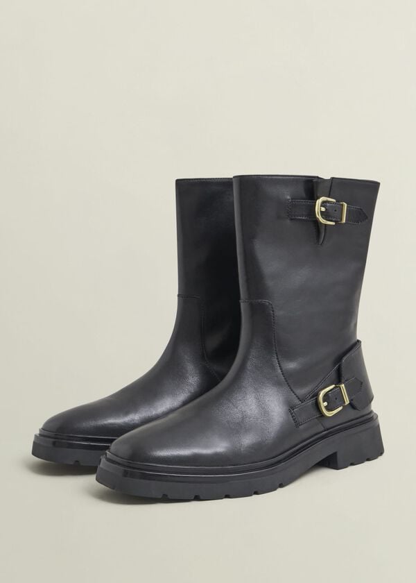 Hobbs Kassandra Biker Boots Black