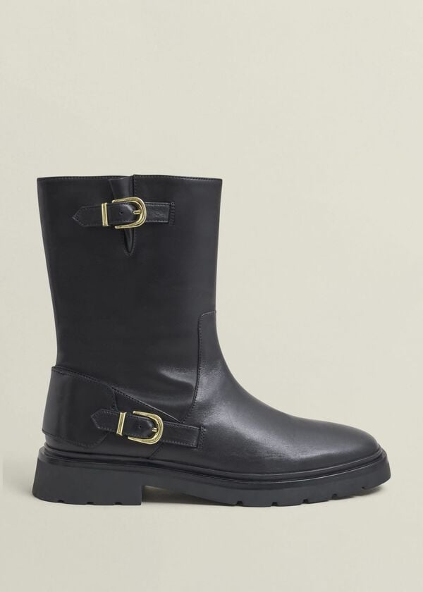hobbs Kassandra Biker Boots Black