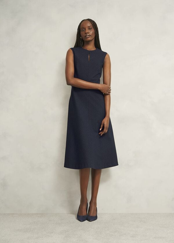 hobbs Katelena Dress Navy Ivory