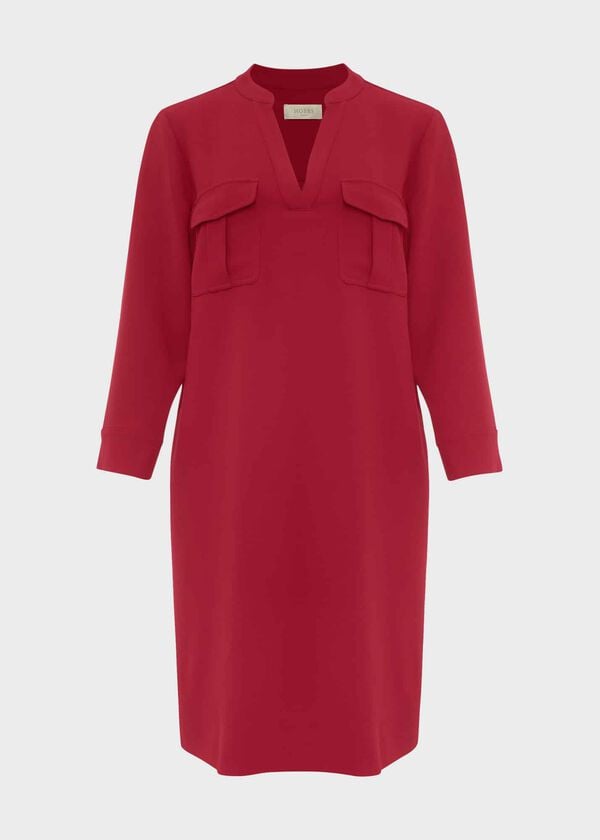 Hobbs Katelena Tunic Dress Berry Pink