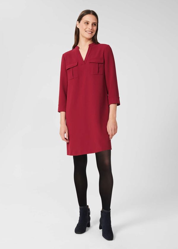 hobbs Katelena Tunic Dress Berry Pink