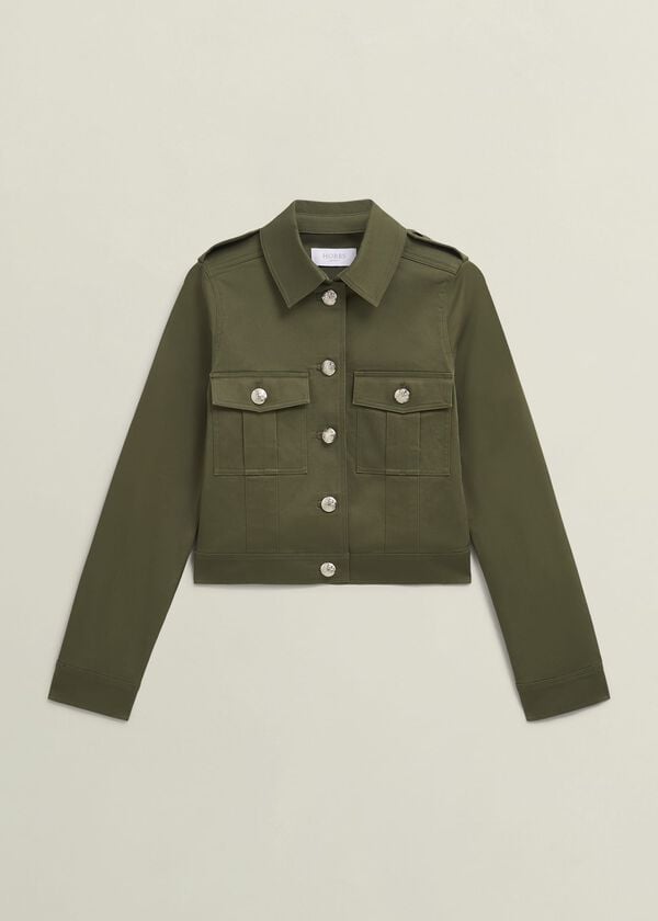 Hobbs Kathie Jacket Olive Green