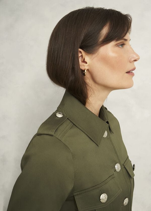 Hobbs Kathie Jacket Olive Green