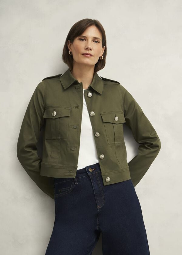 hobbs Kathie Jacket Olive Green