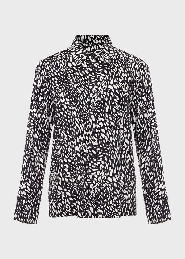 Hobbs Katia Shirt Navy Ivory