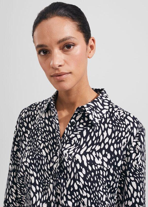 Hobbs Katia Shirt Navy Ivory