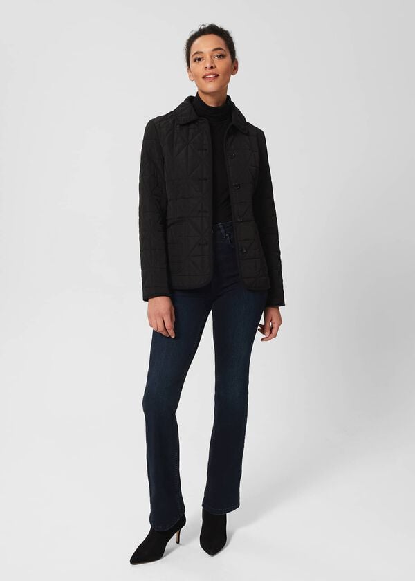 Hobbs Katie Quilted Coat Black
