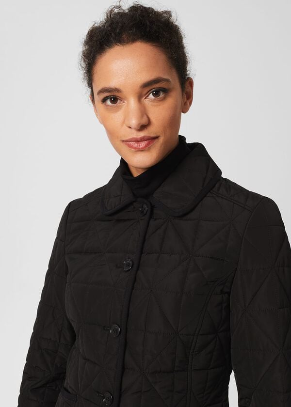 Hobbs Katie Quilted Coat Black