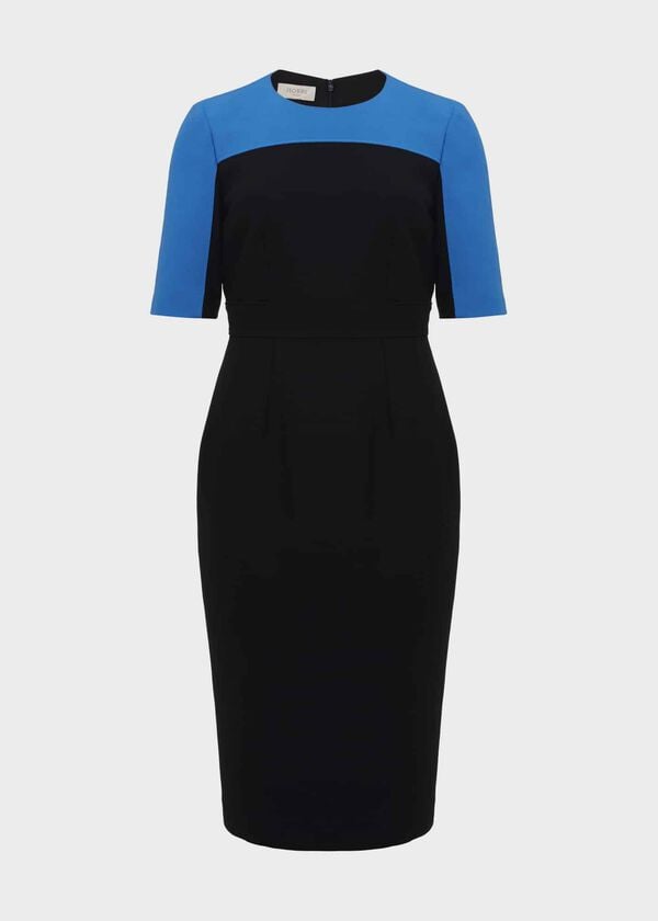 Hobbs Katya Dress Black Blue