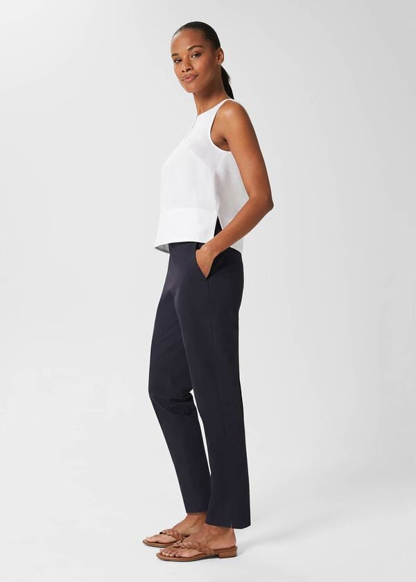 Hobbs Kaya Capri Trousers Navy