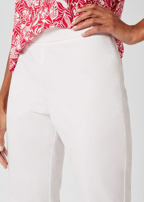 Hobbs Kaya Capri Trousers White