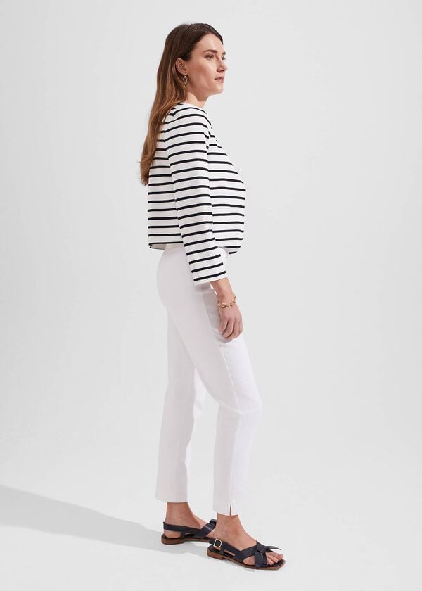 Hobbs Kaya Capri Trousers White