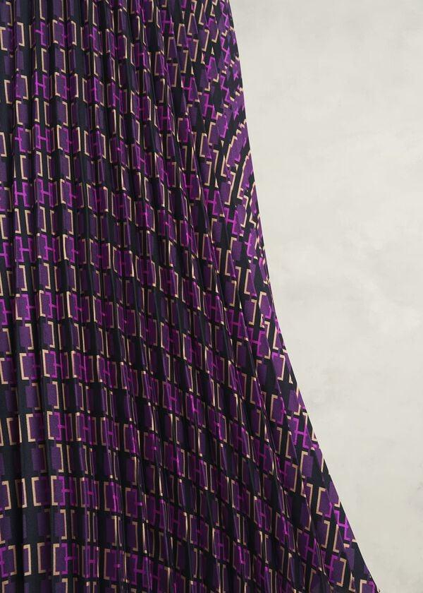 Hobbs Kayla Pleated Skirt Purple Multi