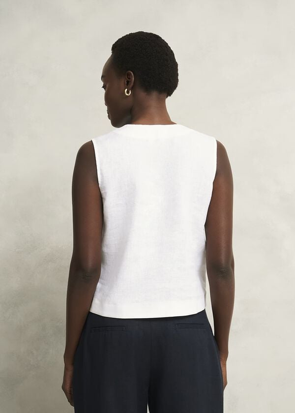 Hobbs Kaylee Linen Top White