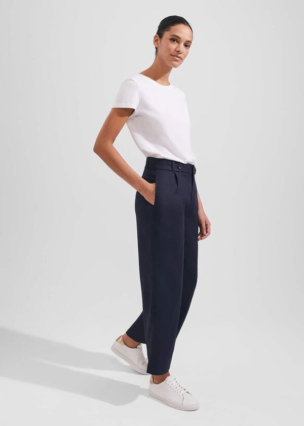 Hobbs Keighley Crop Trousers Navy