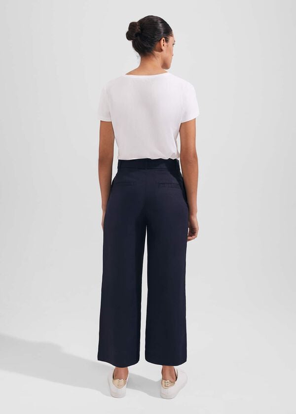 Hobbs Keighley Crop Trousers Navy