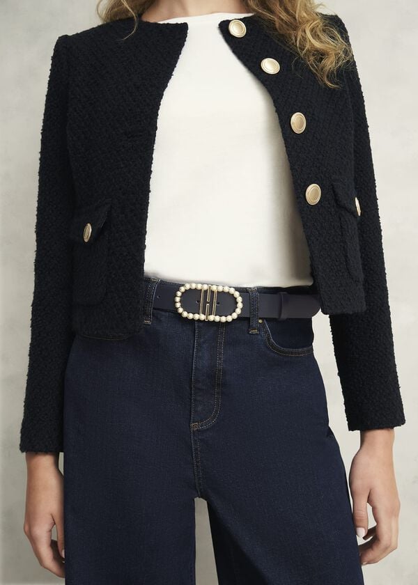 Hobbs Keira Pearl Waist Belt Midnight Navy