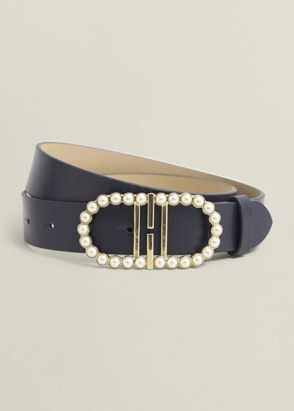 hobbs Keira Pearl Waist Belt Midnight Navy