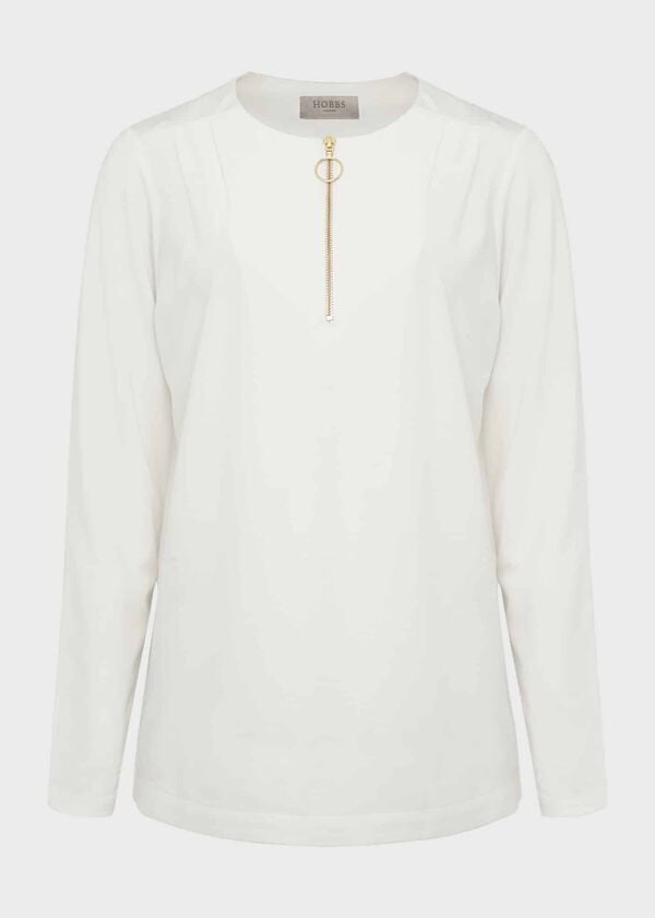 Hobbs Kelsey Tunic Top Ivory
