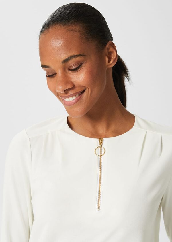 Hobbs Kelsey Tunic Top Ivory