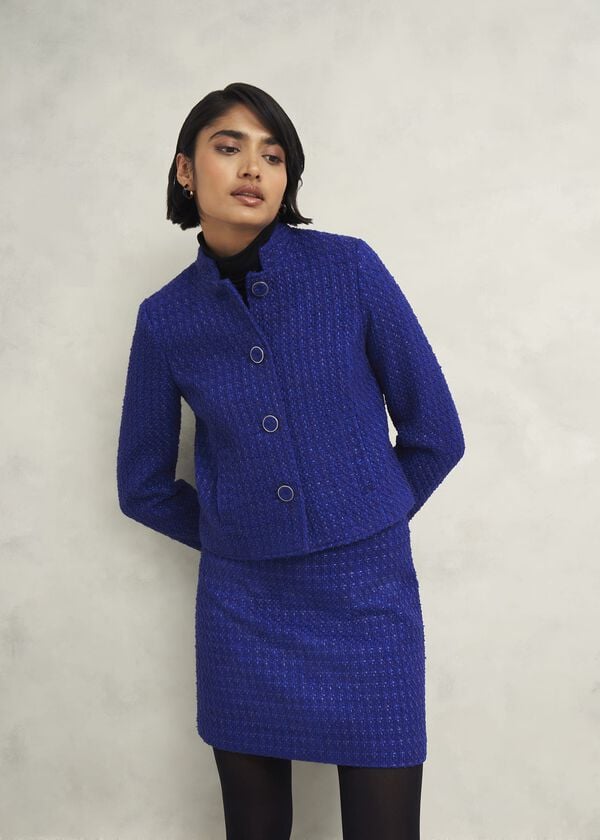 hobbs Khloe Jacket With Wool Cobalt