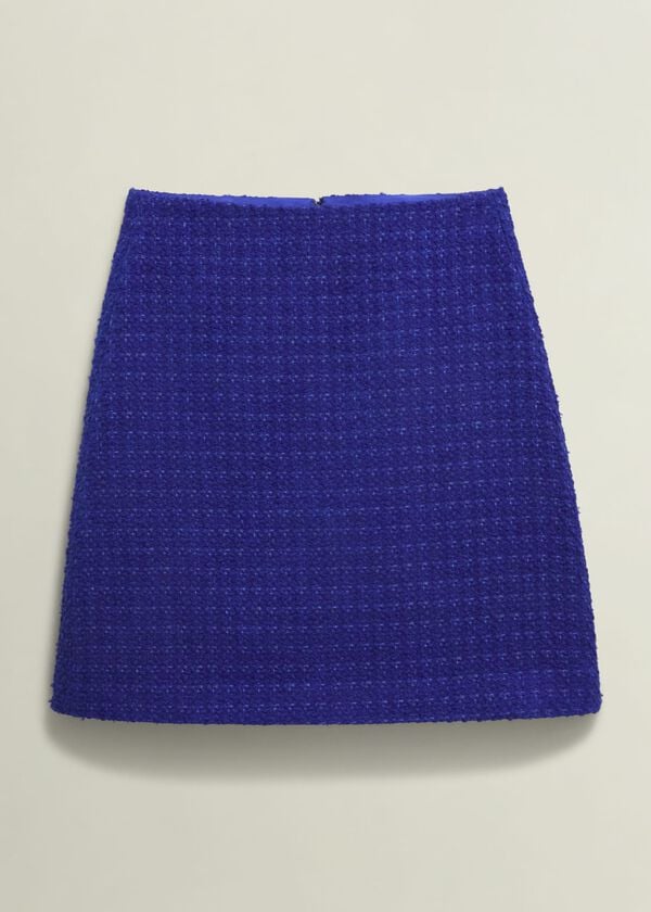 Hobbs Khloe Skirt With Wool Cobalt