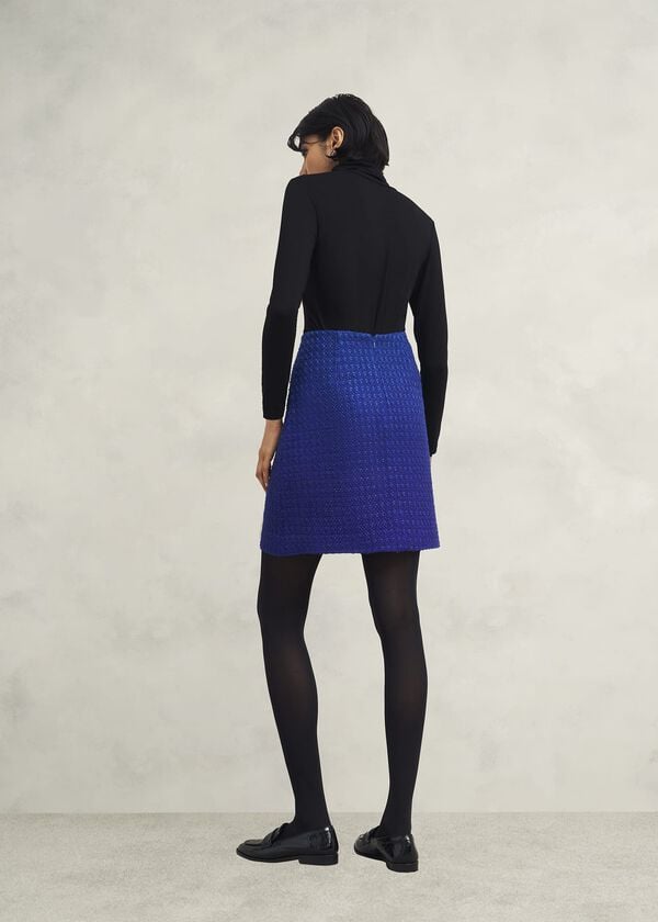 Hobbs Khloe Skirt With Wool Cobalt