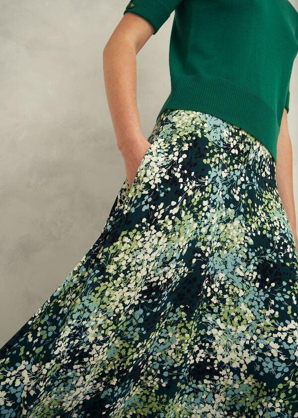 Hobbs Kiara Skirt Green Multi