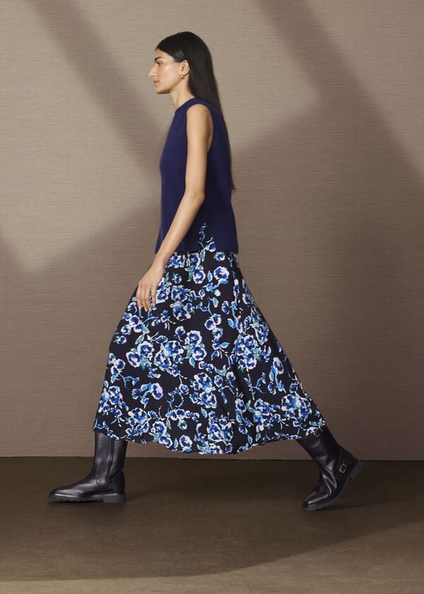 hobbs Kiara Skirt Navy Multi