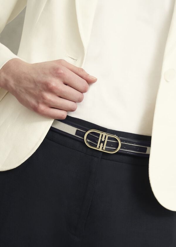 Hobbs Kiera Belt Natural Navy