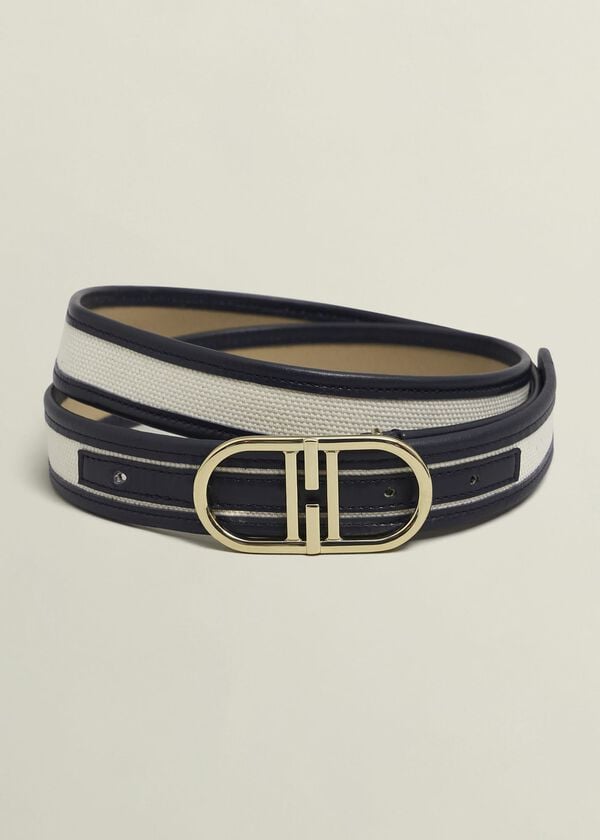 hobbs Kiera Belt Natural Navy