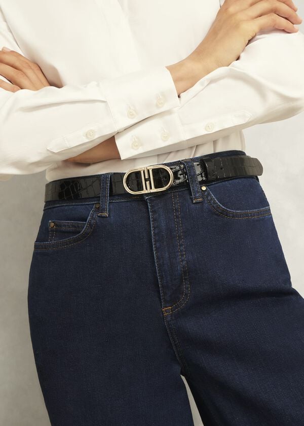 Hobbs Kiera Leather Belt Black