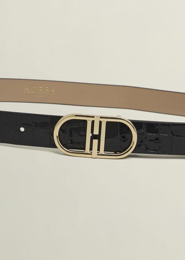 Hobbs Kiera Leather Belt Black