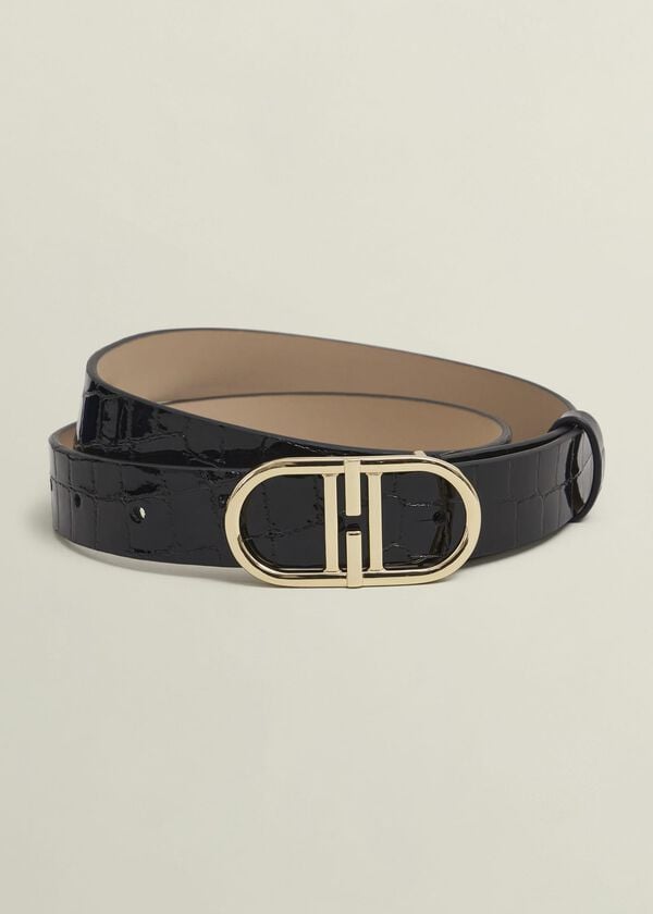 hobbs Kiera Leather Belt Black