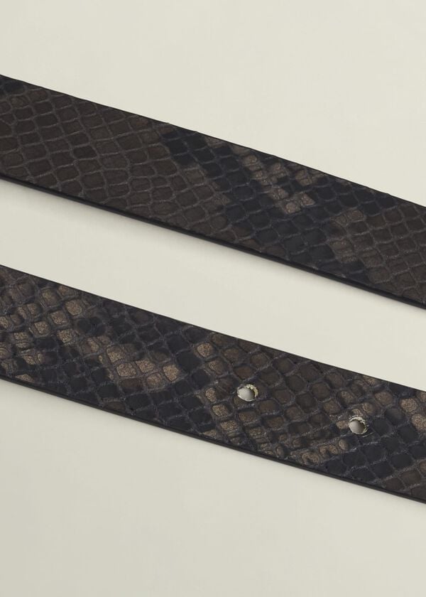 Hobbs Kiera Leather Belt Snake Print